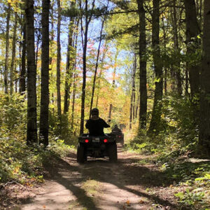 ohv in the woods in Grand Rapids, MN